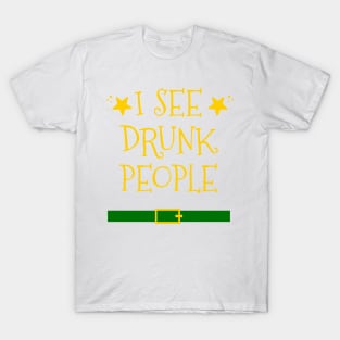 I See Drunk People Holiday T-Shirt